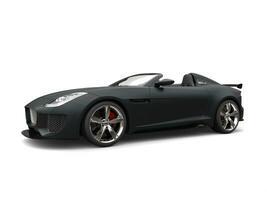 Stunning matte jet black modern sports car photo