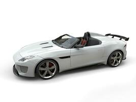 Modern white super sports car - studio shot photo