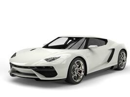 Snow white sports car - studio shot photo