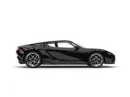 Shiny black sportscar - side view - 3D Illustration photo