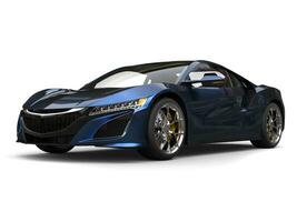 Super concept sports car - pearlescent black and blue paint photo