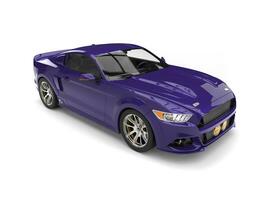 Indigo purple muscle car photo