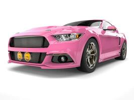 Candy pink muscle car photo