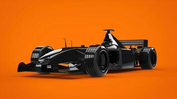 Shiny black awesome formula racing car photo