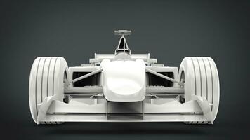 White formula racing car - extreme closeup shot photo