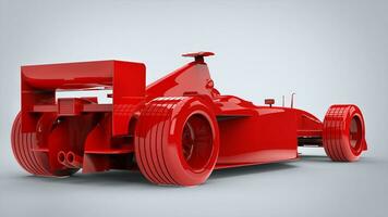 Rage red, formula racing car - back view photo