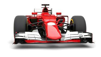 Beautiful red formula racing car photo