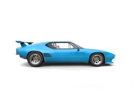 Blue vintage concept race car - side view photo