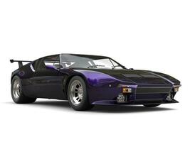 Metallic purple eighties sports race car - studio shot photo