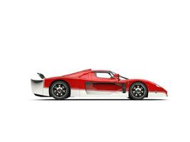 Concept race super car - red and white - side view photo