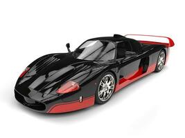 Black and red awesome concept super car - studio shot photo