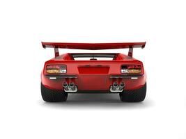 Red vintage concept race car - back view - 3D Illustration photo