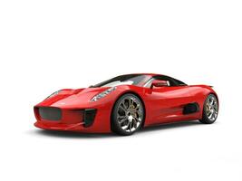 Scarlet red elegant sports car photo