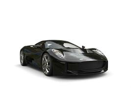 Jet black urban elegant sports car photo