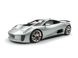 Silver modern elegant sports car - beauty shot photo