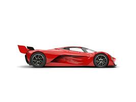 Cornell red racing super car - side view photo