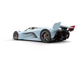 Beau blue concept super car - back view photo