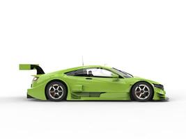 Electric lime concept sports car - side view photo