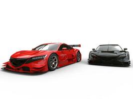 Black and red modern sport concept cars photo
