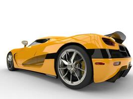 Deep yellow futuristic sport concept car photo