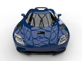 Cobalt blue futuristic moder sports car photo