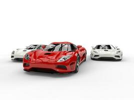 Red and white super sport concept cars photo