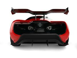 Shiny red sport concept car - rear view photo