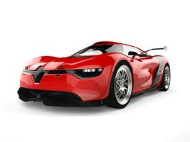 Shiny red sport concept car photo