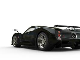 Shiny modern black concept super car photo