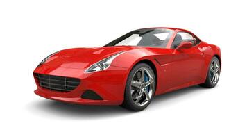 Rose red super sports car photo