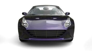 Amazing metallic purple luxury sports car - front view photo