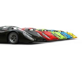 hermosa Clásico carrera carros en brillante colores foto