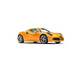 Fluorescent orange modern sports car photo