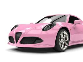Soft pink modern sports car - cut shot photo