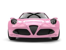 Soft pink modern sports car - front view photo