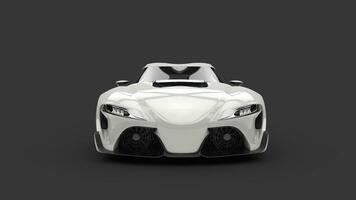 Ivory white modern sports car - front view photo