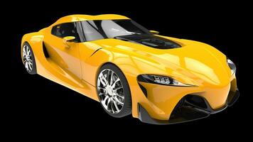 Maximum yellow striking modern sports car photo