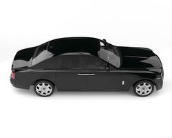 Super black modern luxury car - top side view photo