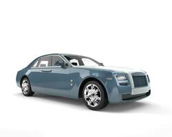 Blue metallic modern luxury business car - beauty shot photo