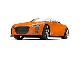 Pumpkin ornage modern cabriolet super sports car - beauty shot photo