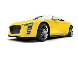 Bright yellow modern super sports car - beauty shot photo