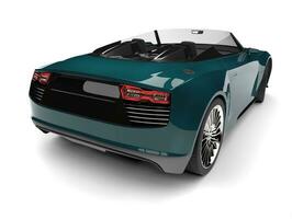 Deep jungle green modern cabriolet super car photo