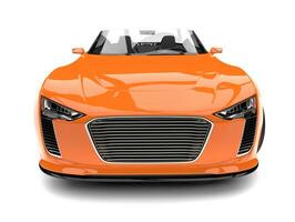 Dark orange modern cabriolet super sports car - front view photo