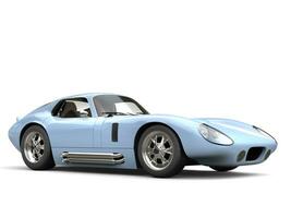 Light cerulean blue vintage sports car photo