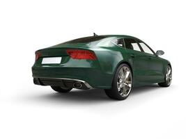 Forest dark green modern business car - tail view photo