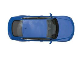 Dark blue modern generic business car - top view photo