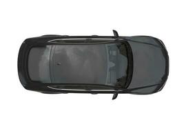 Jet black modern generic business car - top view photo