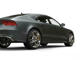 Dark slate gray modern business car - back view beauty shot photo