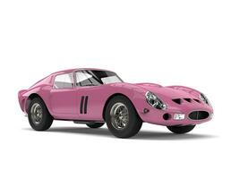 Dark candy pink old vintage sports car photo