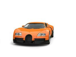 Hot orange modern super sports car - front view photo